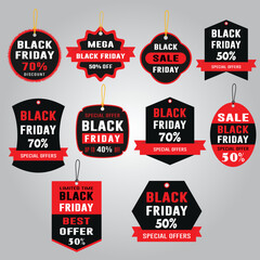 Wall Mural - Black Friday sales tag bundle