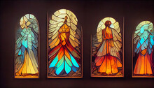Beautiful Stained Glass Windows With Angels
