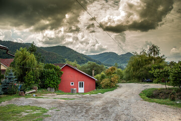 Wall Mural - The mountain area located in Bistrita Bargaului, Bistrita Romania, September 2022