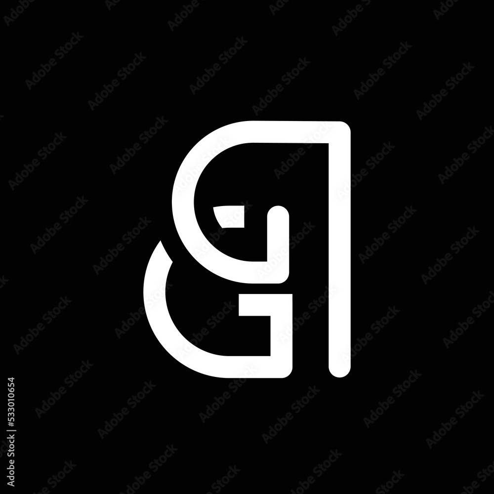 GQ GQ Logo Design, Creative Minimal Letter GQ GQ Monogram Stock Vector ...