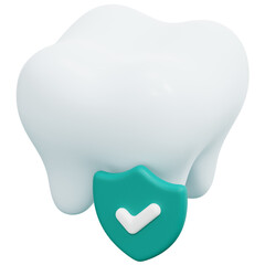 Sticker - dental insurance 3d render icon illustration