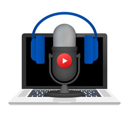 Wall Mural - live webinar button, icon. stock illustration