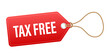 © DG-Studio - Modern red tax free sign on white background.  stock illustration