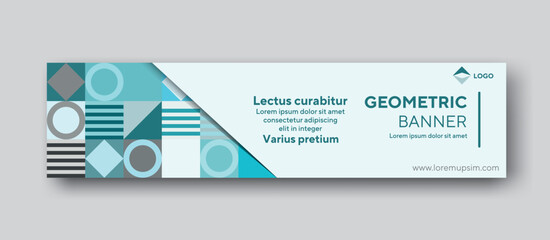 Banner design with geometric concept for your header, cover and linkedin	