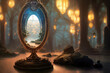© Terablete - Fantasy magical mysterious mirror. 3D illustration