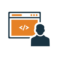 Code, coding, programming icon. Editable vector graphics.