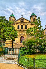 Canvas Print - Saint Jacques Saint Christophe de la Villette Church in Paris, the capital of France