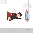 © Zyram Graphic - business woman secretary super punch the target design character on white background