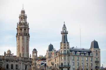 Wall Mural - One of the corner towers at the front coner of the Barcelona Central Post Office