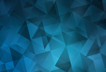Poster - light blue vector shining triangular layout.