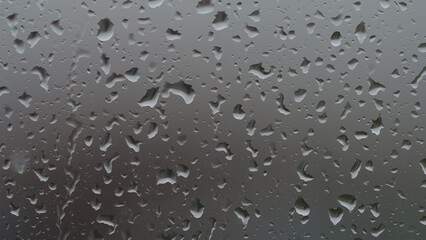 Wall Mural - Real background of rain hitting glass window