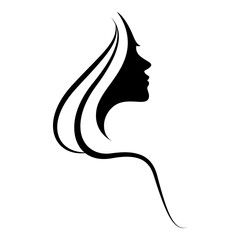 Wall Mural - woman face silhouette illustration