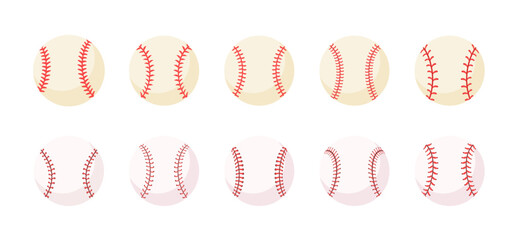 Wall Mural - Leather baseball with red stitched seams. Popular softball tournaments.