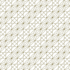 Wall Mural - Seamless traditional Japanese ornament Kumiko.Golden color lines.