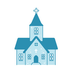 Wall Mural - Church vector illustration (front view)