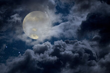 Dramatic Full Moon Night