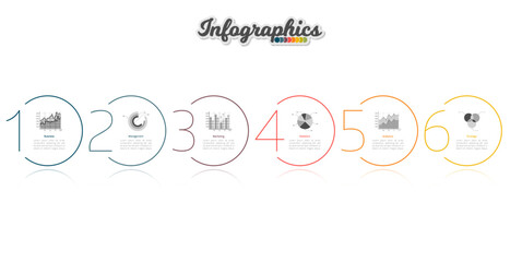 Wall Mural - Infographic timeline template can be used for chart, diagram, web design, presentation, advertising, history