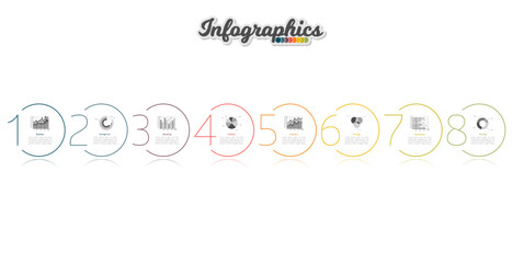 Wall Mural - Infographic timeline template can be used for chart, diagram, web design, presentation, advertising, history