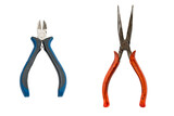 Fototapeta Kuchnia - Bent needle nose pliers and a side cutter