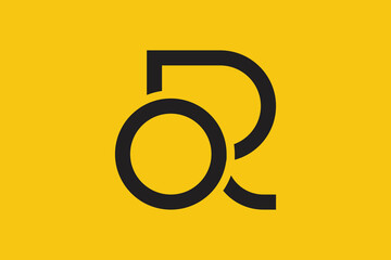 RO logo Minimal symbol. OR letter icon on luxury background. RO monogram initials letter logo idea. OR logo and Professional white variety letter symbol on background.