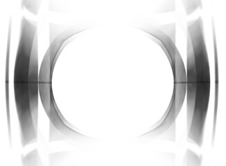 Poster - Retro cinema pattern. Abstract colorless oval border. Raster graphics