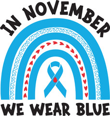 Wall Mural - Diabetes Awareness Day T-shirt Design