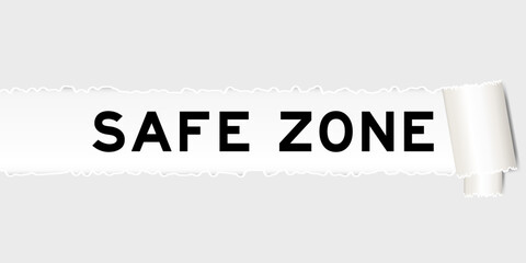 Canvas Print - Ripped gray paper background that have word safe zone under torn part