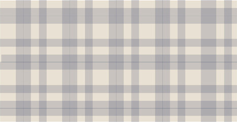 Wall Mural - Beige grey simple light pastel plaid texture flannel background vector illustration. 