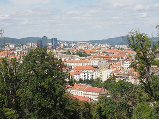 Canvas Print - Aerial view of Brno