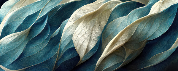 Wall Mural - Abstract organic shapes lines waves panorama background wallpaper