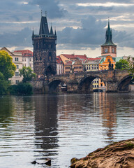 Wall Mural - The Vltava River view in Prague City