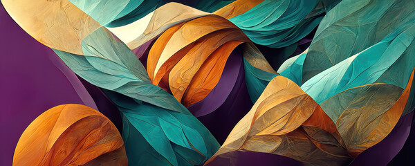 abstract organic shapes lines waves panorama background wallpaper