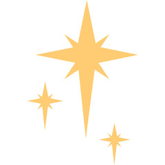 Wall Mural - sparkle star shiny decoration clipart