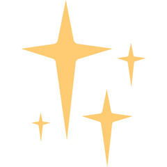 Wall Mural - sparkle star shiny decoration clipart