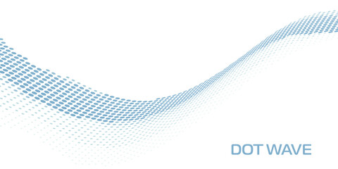 Leinwandbilder - Blue dot wave. Simple vector graphics