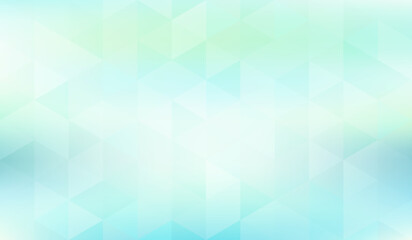 Wall Mural - Minimal pale turquoise background with translucent triangles. Subtle vector pattern
