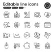 © blankstock - Set of Science outline icons. Contains icons as 5g wifi, Quick tips and Augmented reality elements. Currency exchange, Fingerprint, Swipe up web signs. Voice wave, Recovery computer. Vector