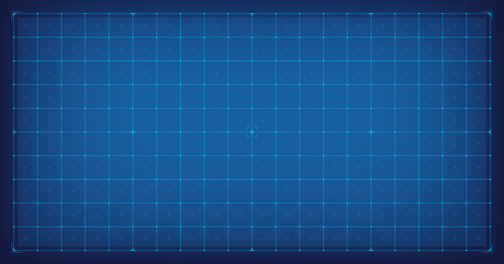 Wall Mural - Hud grid. Futuristic tech square pattern textures for screen interface electronic sonar or radar, digital dot glowing line grids virtual tech dashboard, garish vector illustration