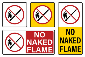 Wall Mural - No Naked Flame Sign M_2209002