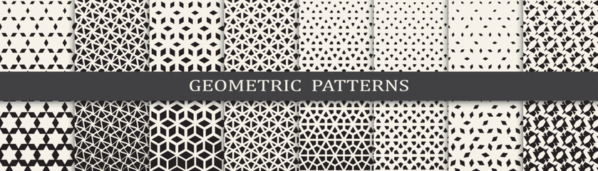 Seamless geometric halftone pattern set