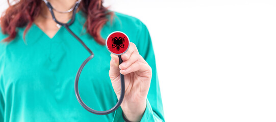 Albania national healthcare system female doctor