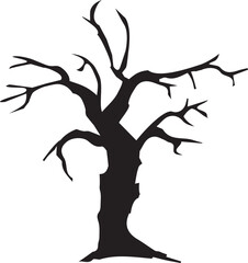 Sticker - vector scary tree