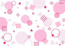 Abstract Background With Pink Geometric Patterns