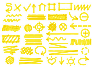 Wall Mural - yellow highlight details