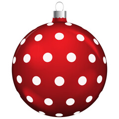 Sticker - Red christmas balls object for decoration.