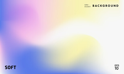 Fototapete - Abstract trendy in blending gradient color for background. Smooth minimalist color texture for poster template, cover, presentation, web and creative print.