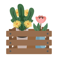 Wall Mural - florist decoration in basket