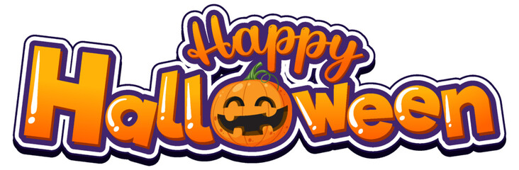 Poster - Happy Halloween Font Logo