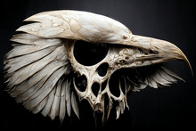 Eagle Skull Close Up, Abstact, Minimal.Digital Art