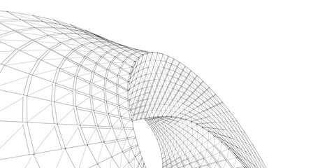 Wall Mural - abstract architecture arch 3d illustration